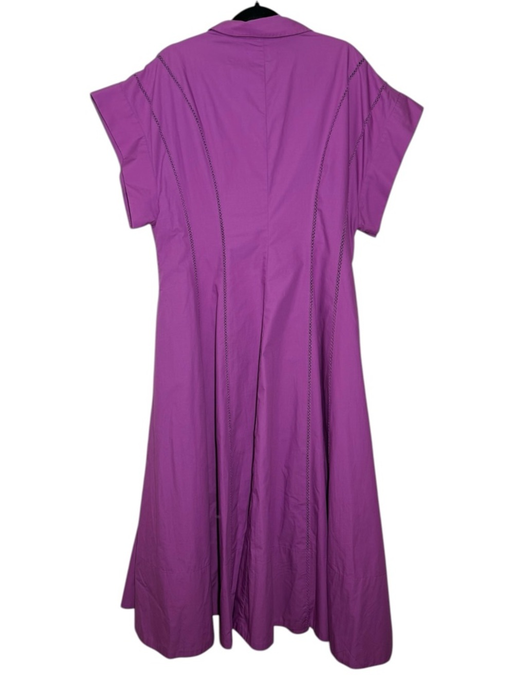 Co Collection Orchid Purple Cotton Button Front Midi Shirt Dress - XL - Picture 2 of 13